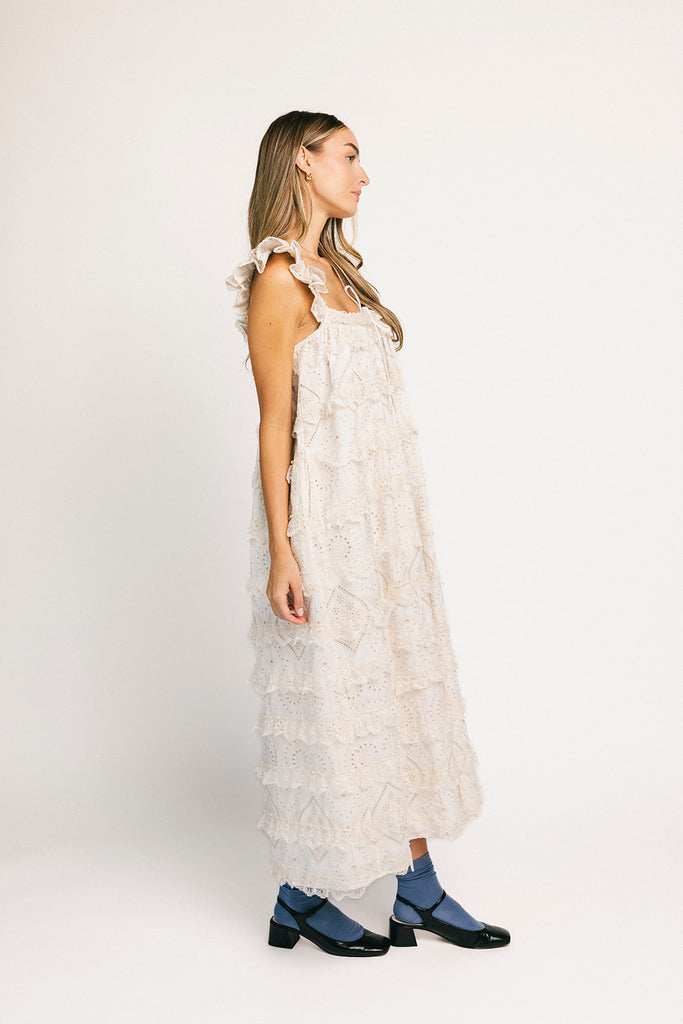 love struck maxi dress // off white *zoco exclusive*