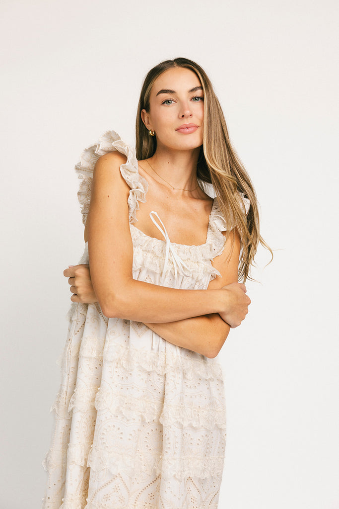 love struck maxi dress // off white *zoco exclusive*