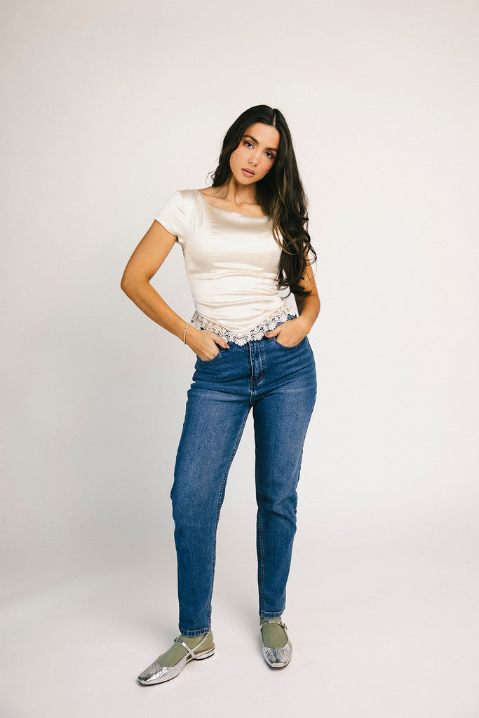 last minute satin top