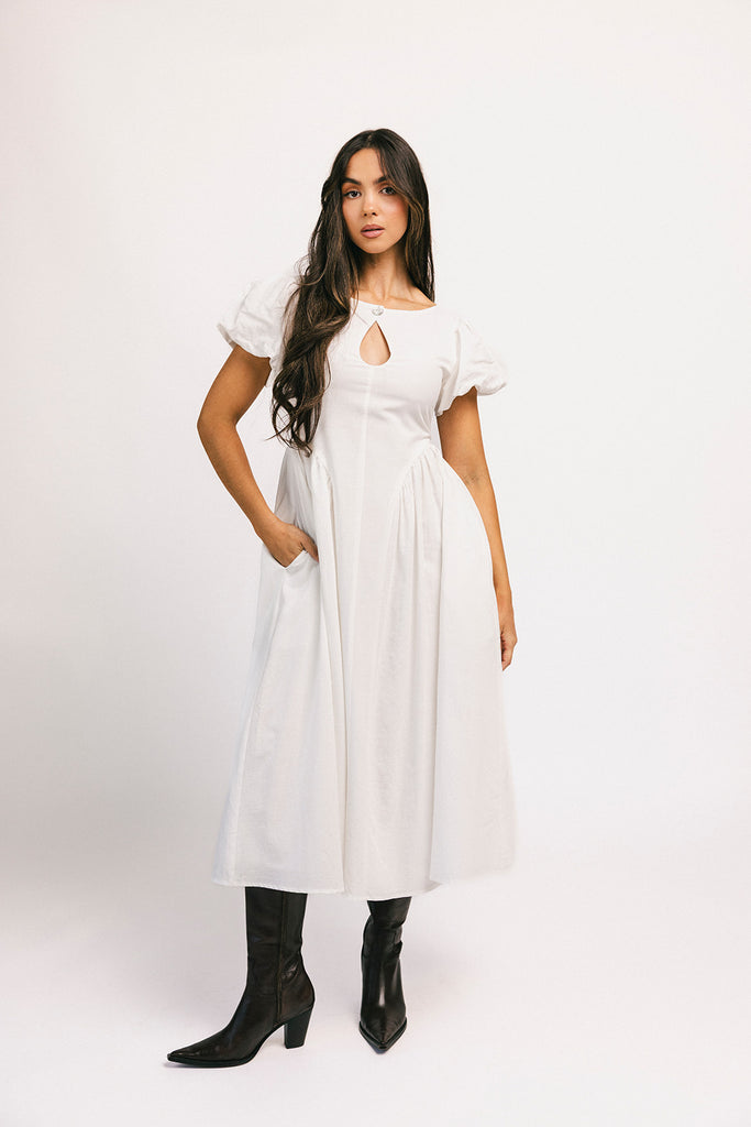 marloe midi dress // white *zoco exclusive*