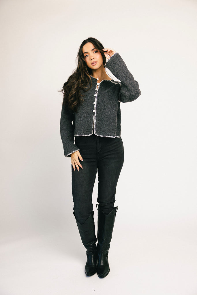 liv cardigan // grey *zoco exclusive*