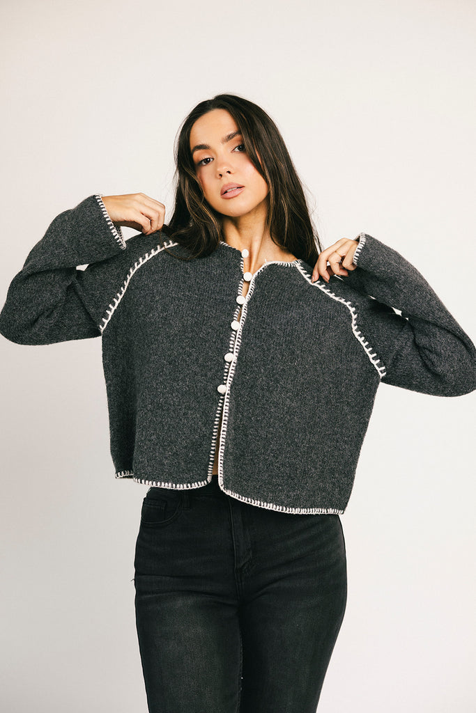 liv cardigan // grey *zoco exclusive*