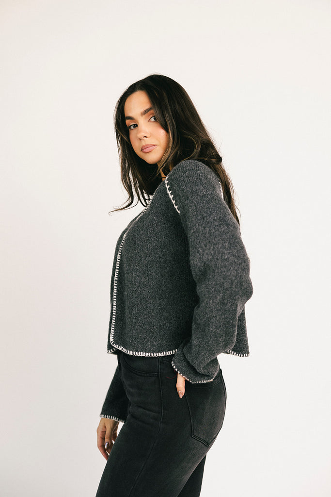 liv cardigan // grey *zoco exclusive*