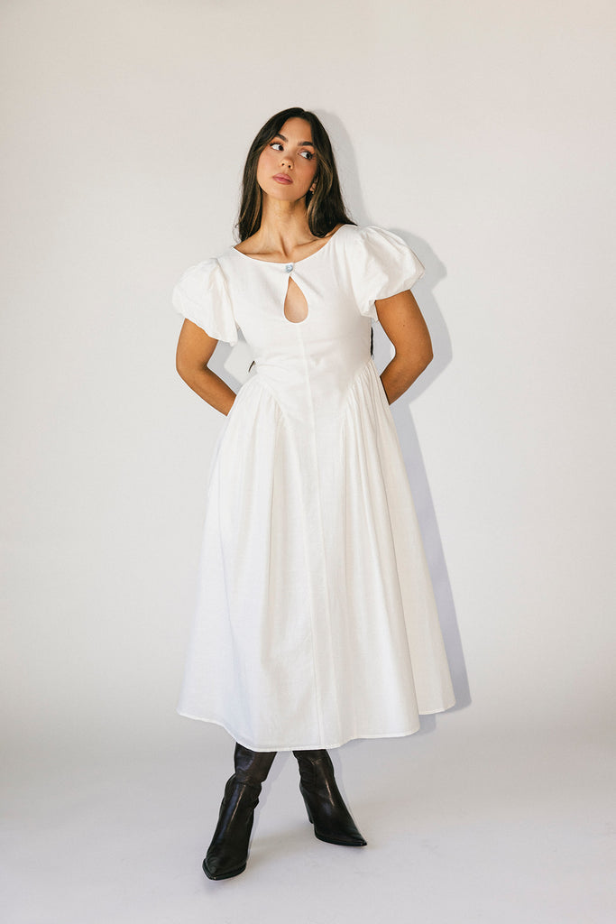 marloe midi dress // white *zoco exclusive*