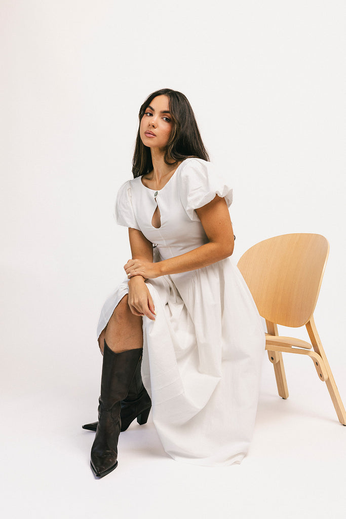 marloe midi dress // white *zoco exclusive*