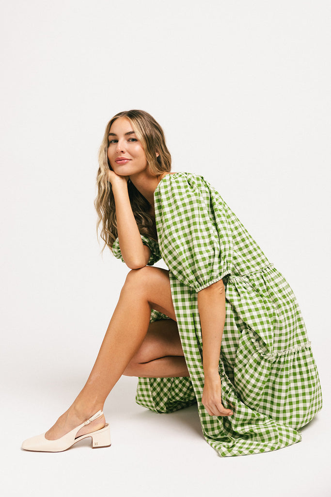 daymaker dress // green gingham