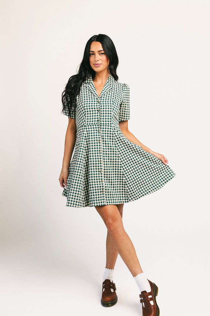 nyc mini dress // green