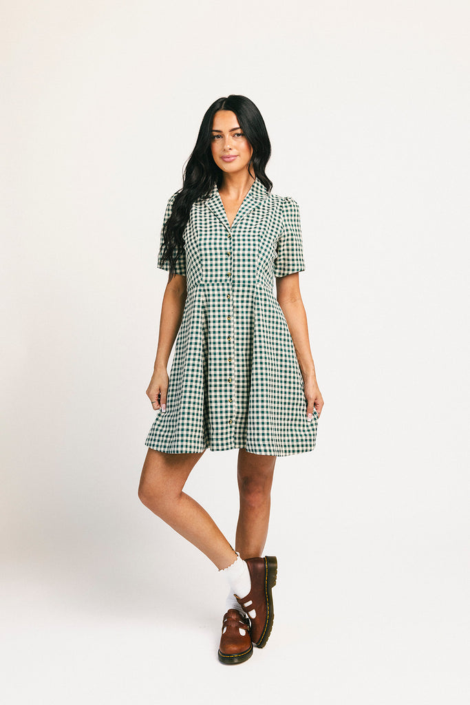 nyc mini dress // green