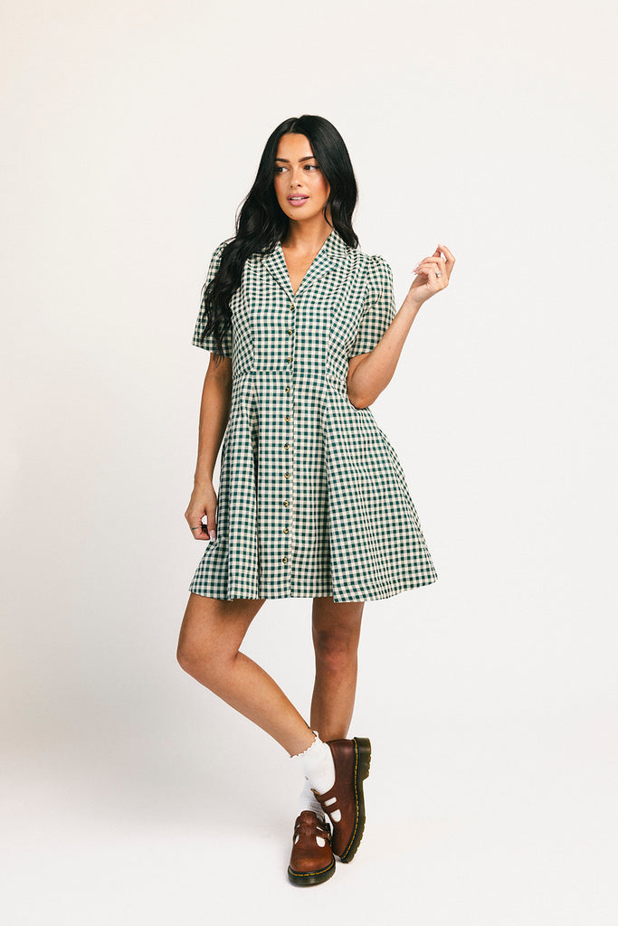 nyc mini dress // green