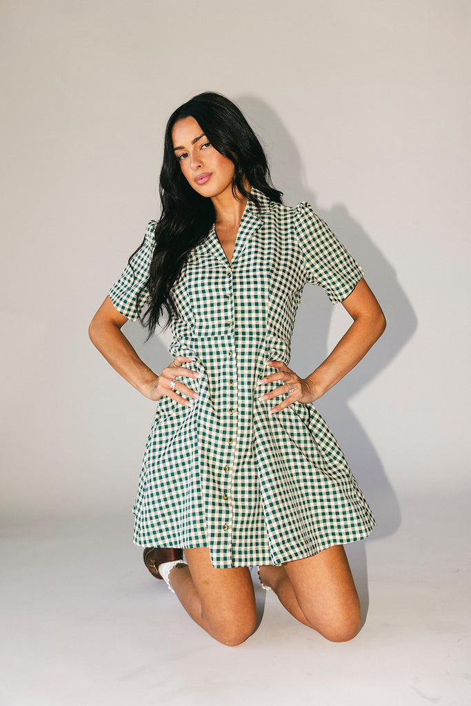 nyc mini dress // green