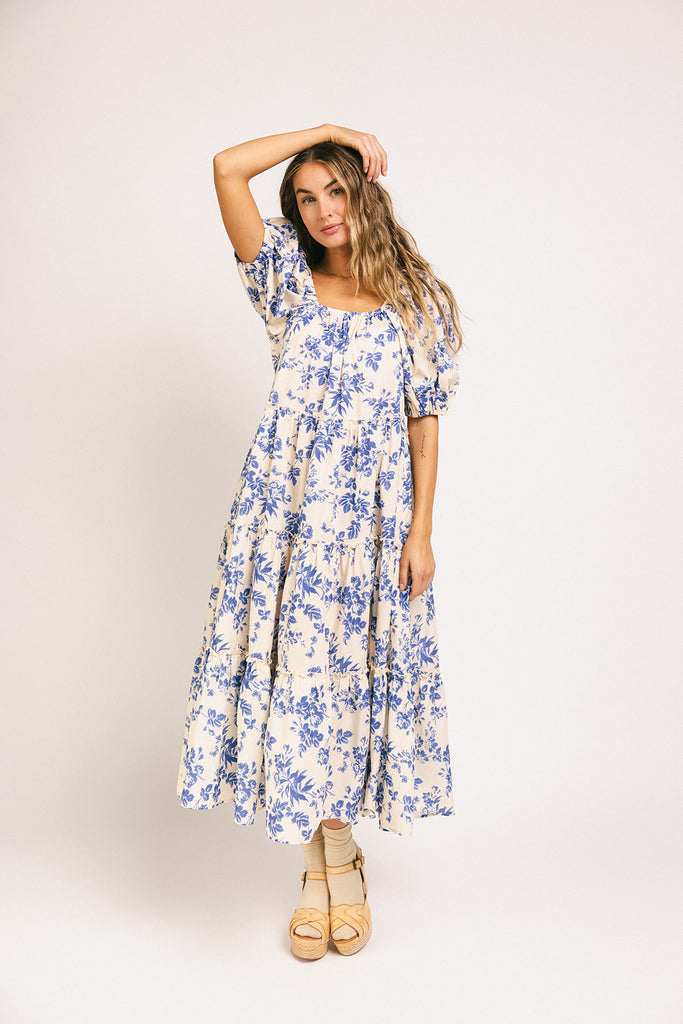 daymaker dress // blue floral *zoco exclusive*