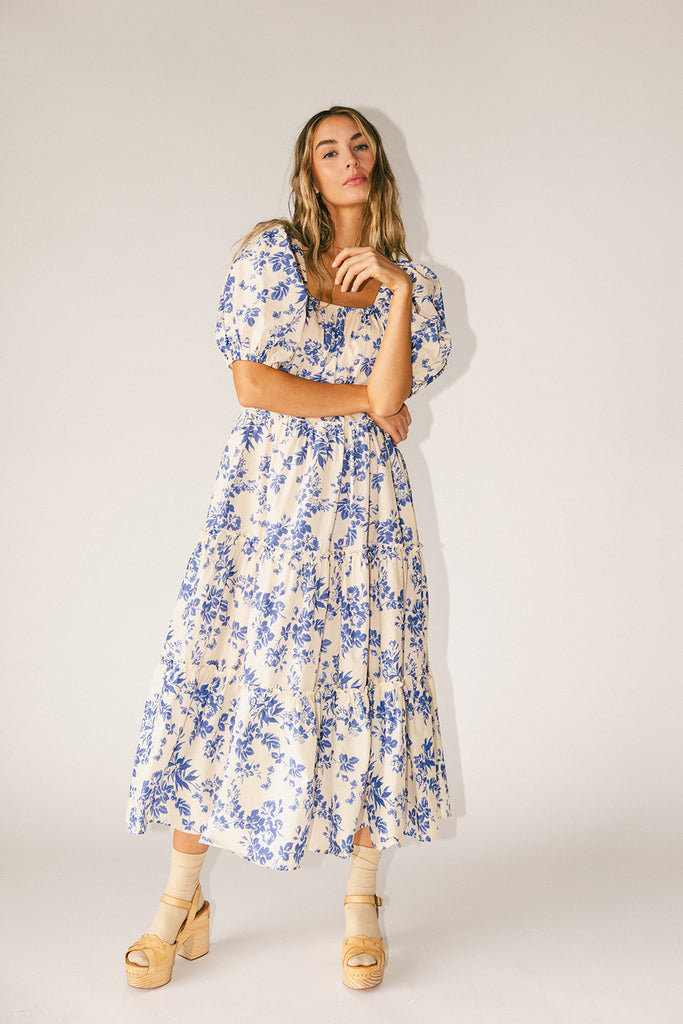 daymaker dress // blue floral *zoco exclusive*