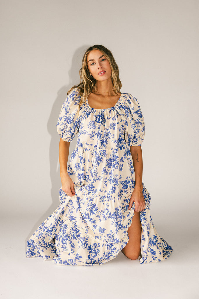 daymaker dress // blue floral *zoco exclusive*