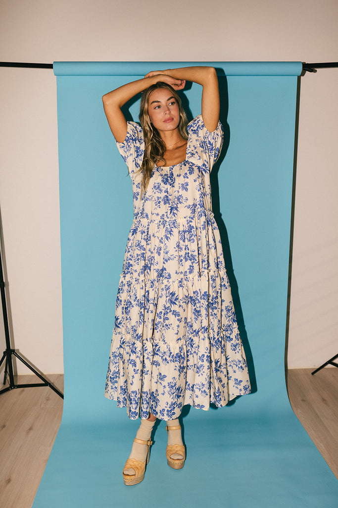 daymaker dress // blue floral *zoco exclusive*