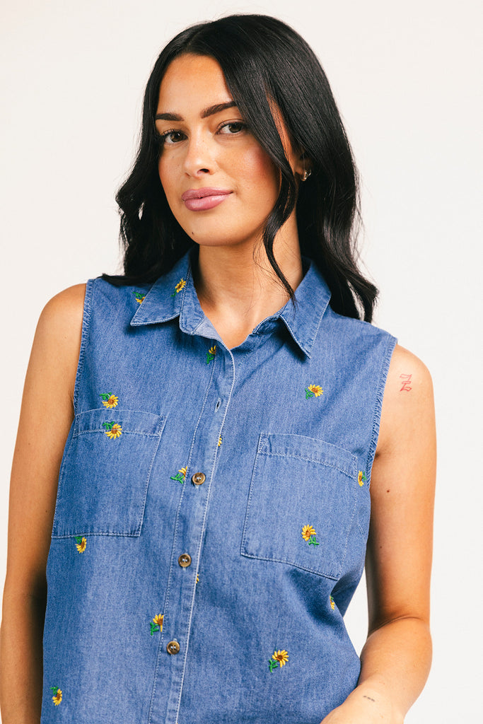 90's baby sunflower top