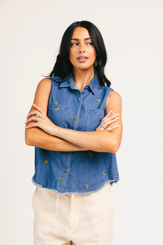 90's baby sunflower top