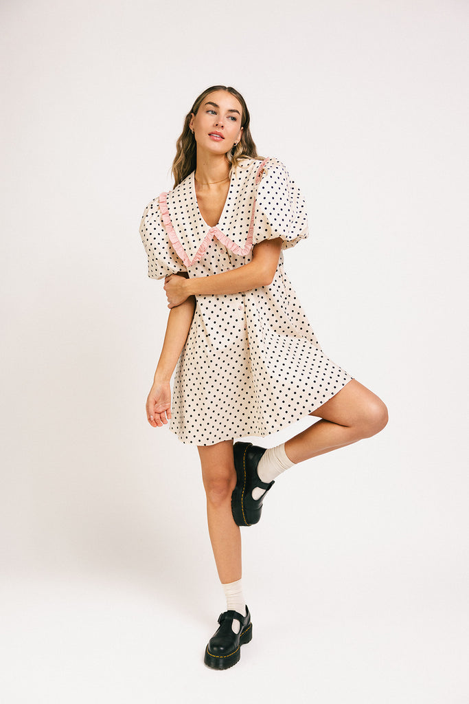 poppy collared dress // polka dot *zoco exclusives*