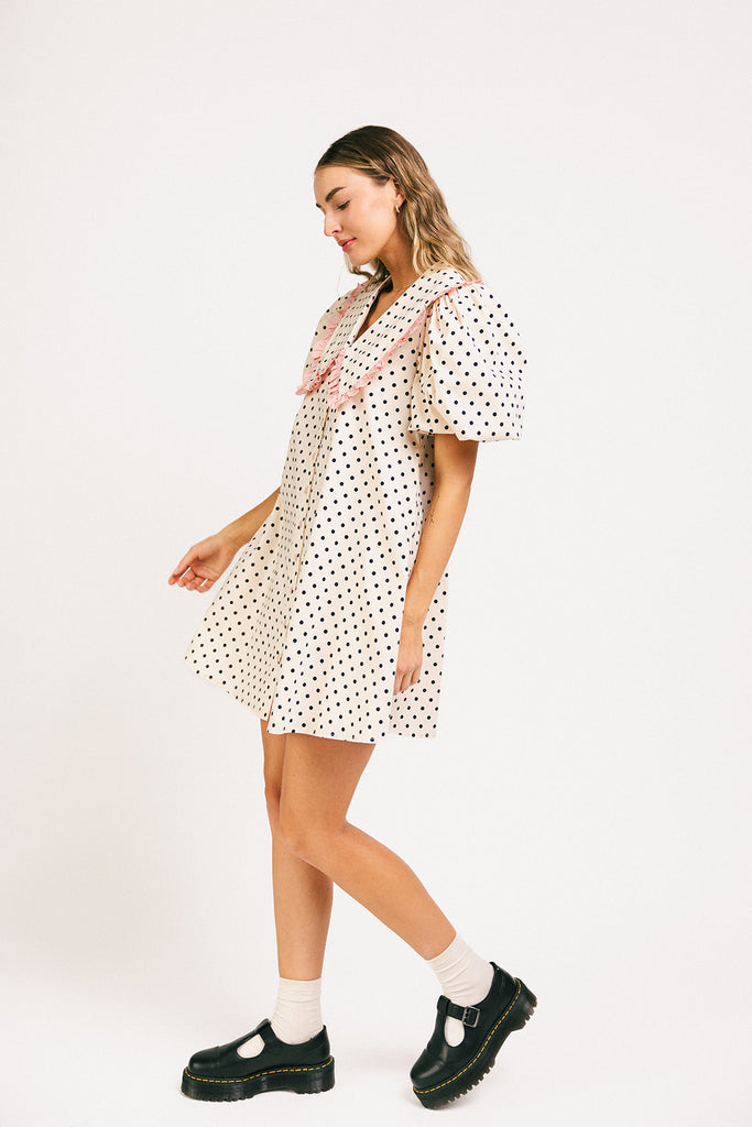 poppy collared dress // polka dot *zoco exclusives*