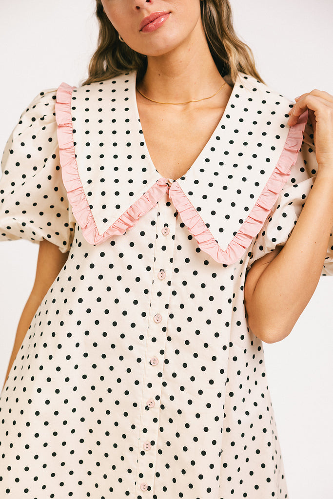 poppy collared dress // polka dot *zoco exclusives*