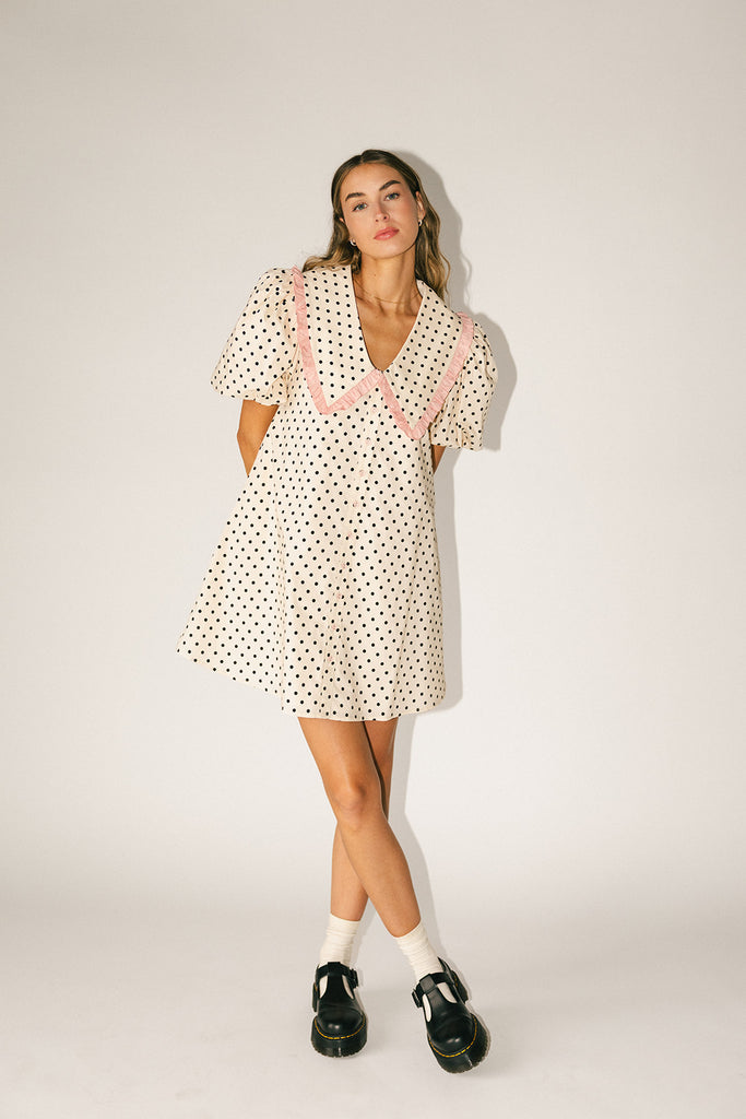 poppy collared dress // polka dot *zoco exclusives*