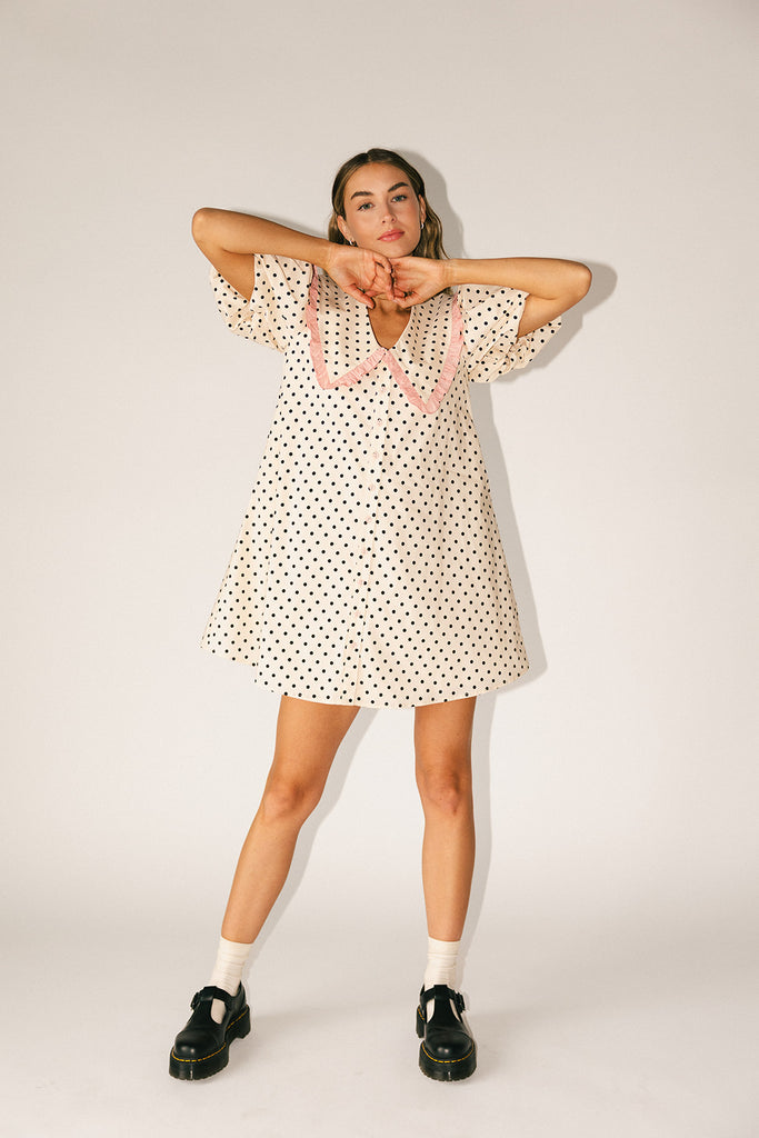 poppy collared dress // polka dot *zoco exclusives*