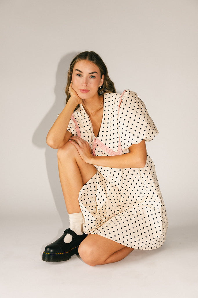 poppy collared dress // polka dot *zoco exclusives*