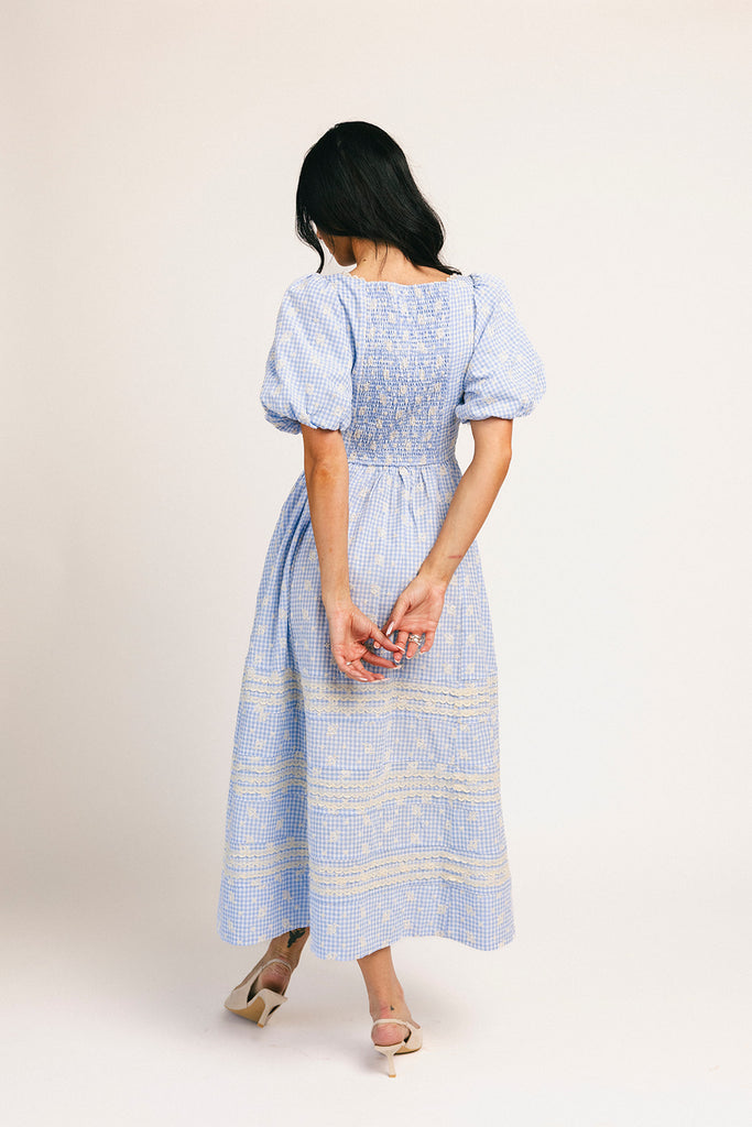 wren midi dress // blue *zoco exclusive*