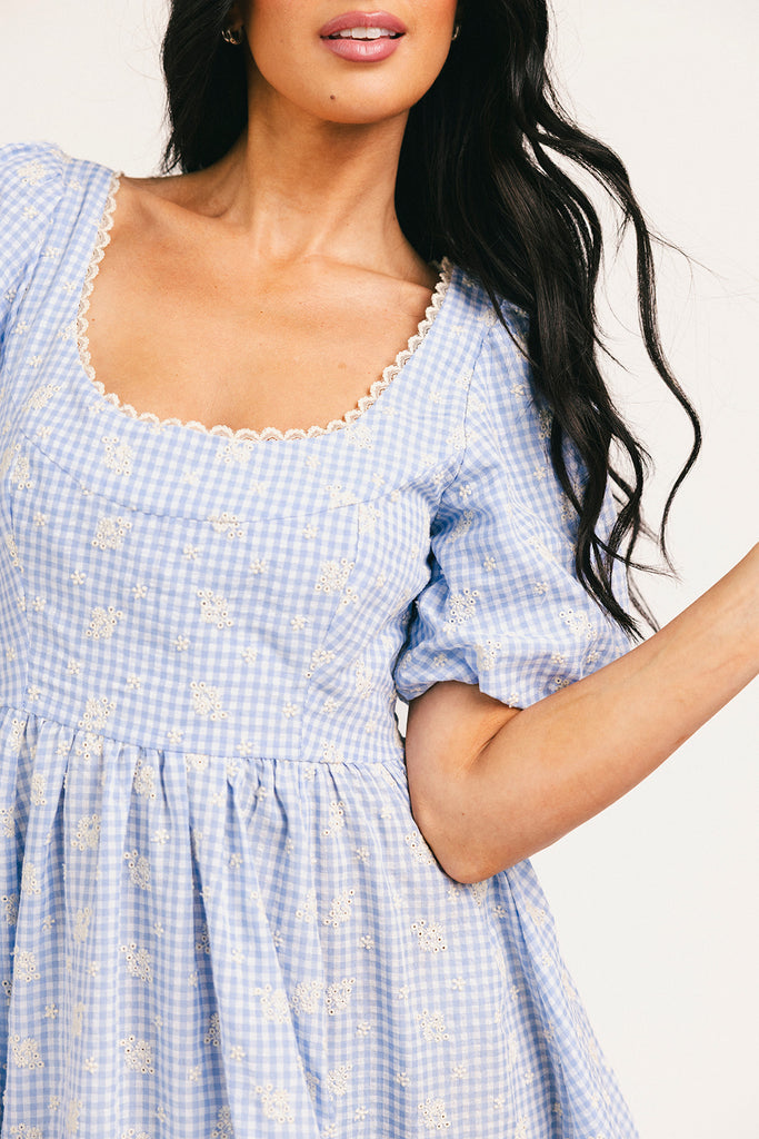 wren midi dress // blue *zoco exclusive*