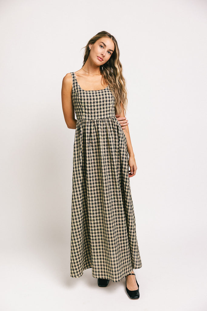 frida gingham maxi dress *restocked*