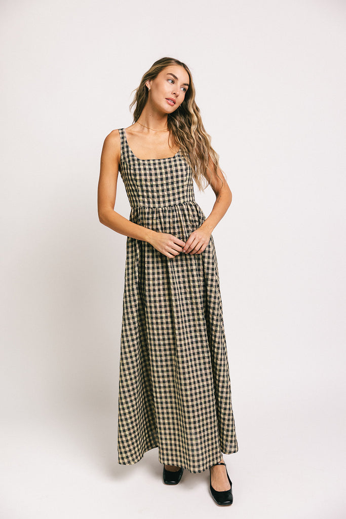 frida gingham maxi dress *restocked*