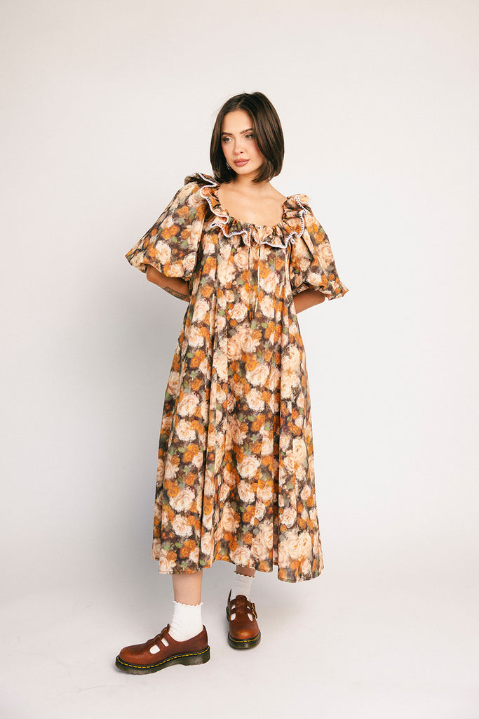 good luck puff sleeve dress // cocoa bloom *zoco exclusive*