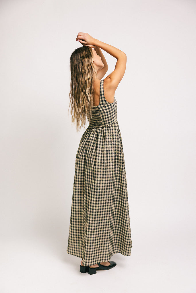 frida gingham maxi dress *restocked*