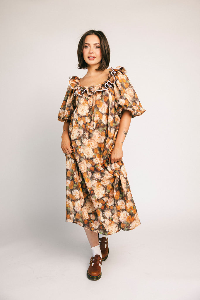 good luck puff sleeve dress // cocoa bloom *zoco exclusive*