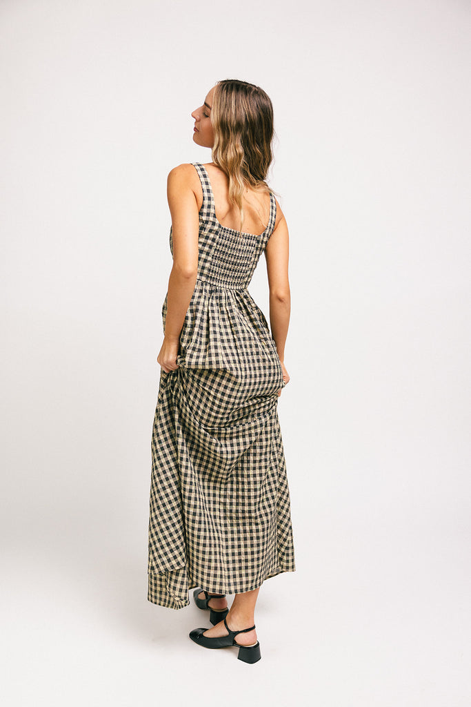 frida gingham maxi dress *restocked*