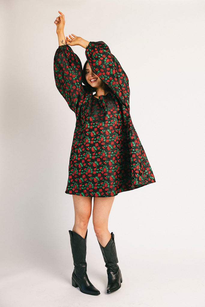 demi dress // red floral *zoco exclusive*