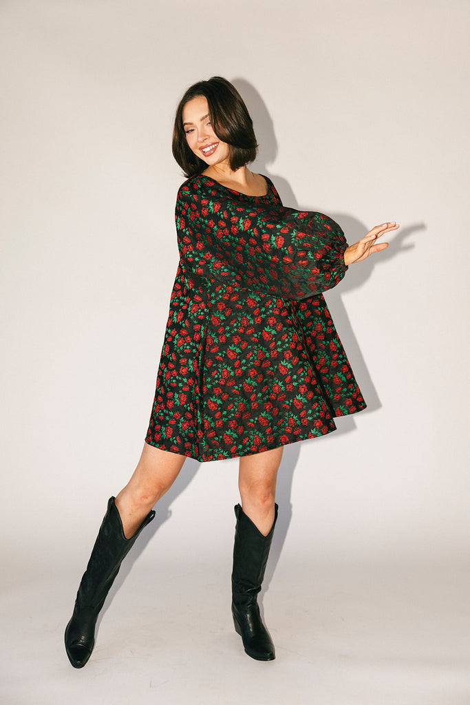 demi dress // red floral *zoco exclusive*