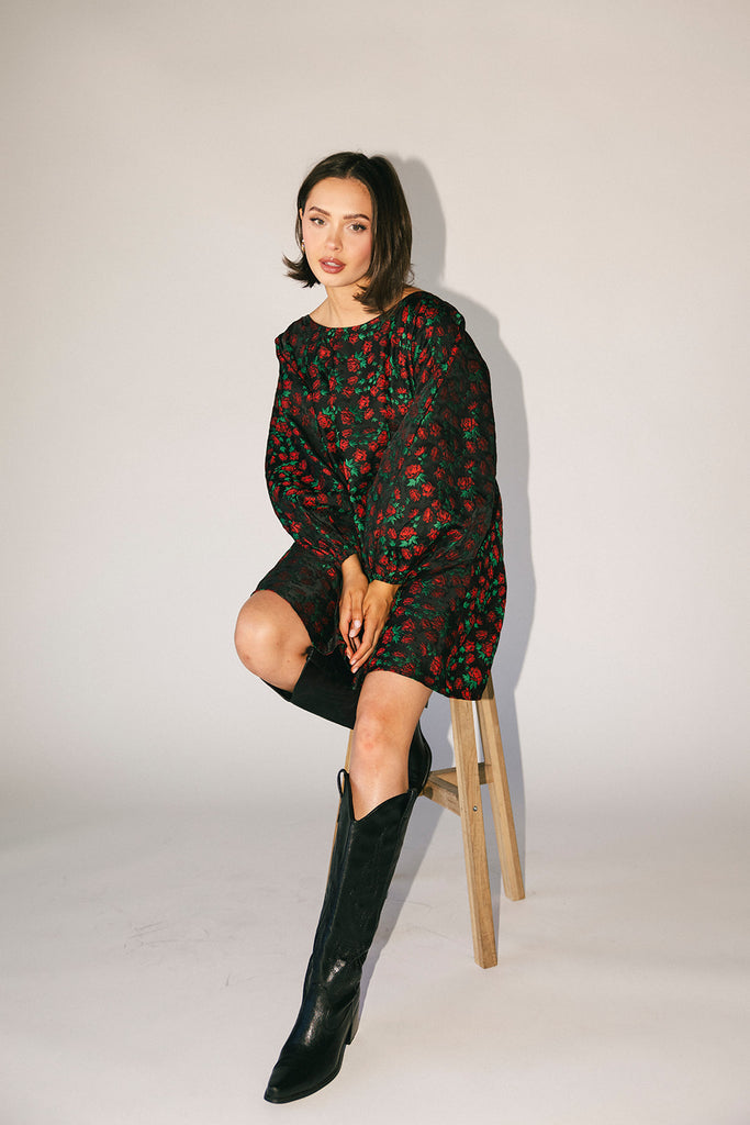 demi dress // red floral *zoco exclusive*