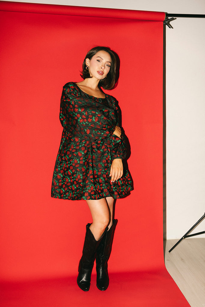 demi dress // red floral *zoco exclusive*