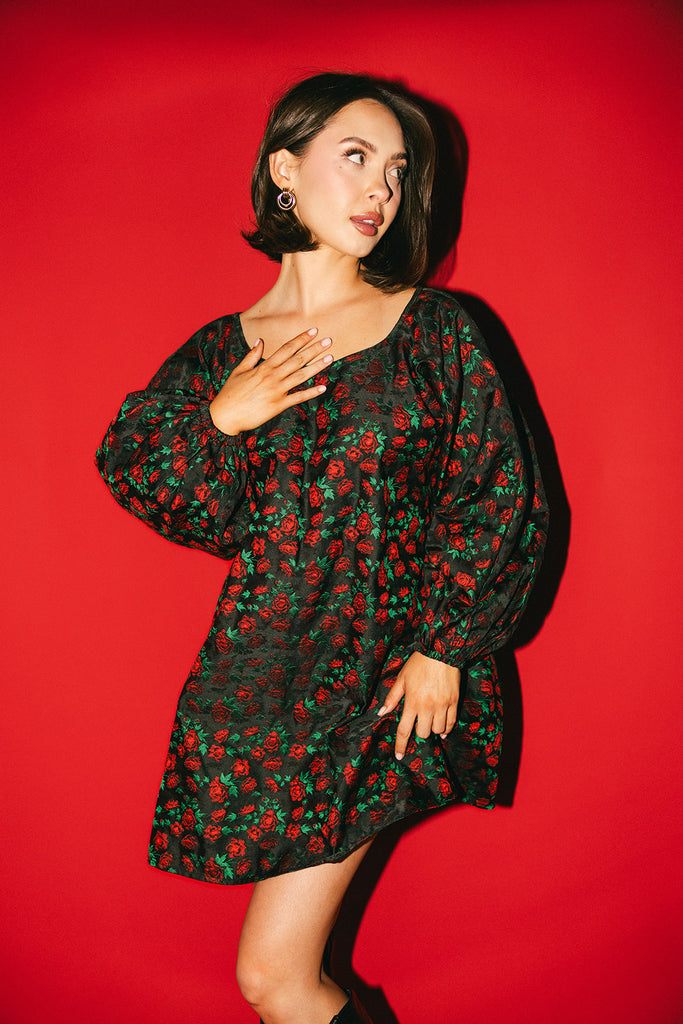 demi dress // red floral *zoco exclusive*