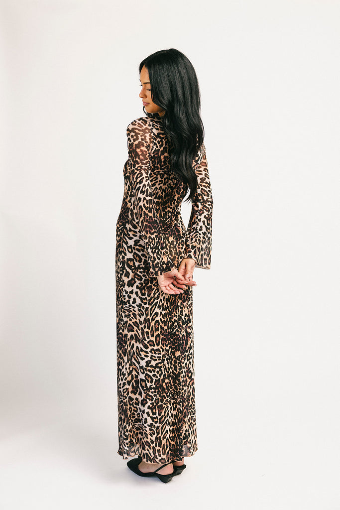 be right there mesh dress // leopard *zoco exclusive*