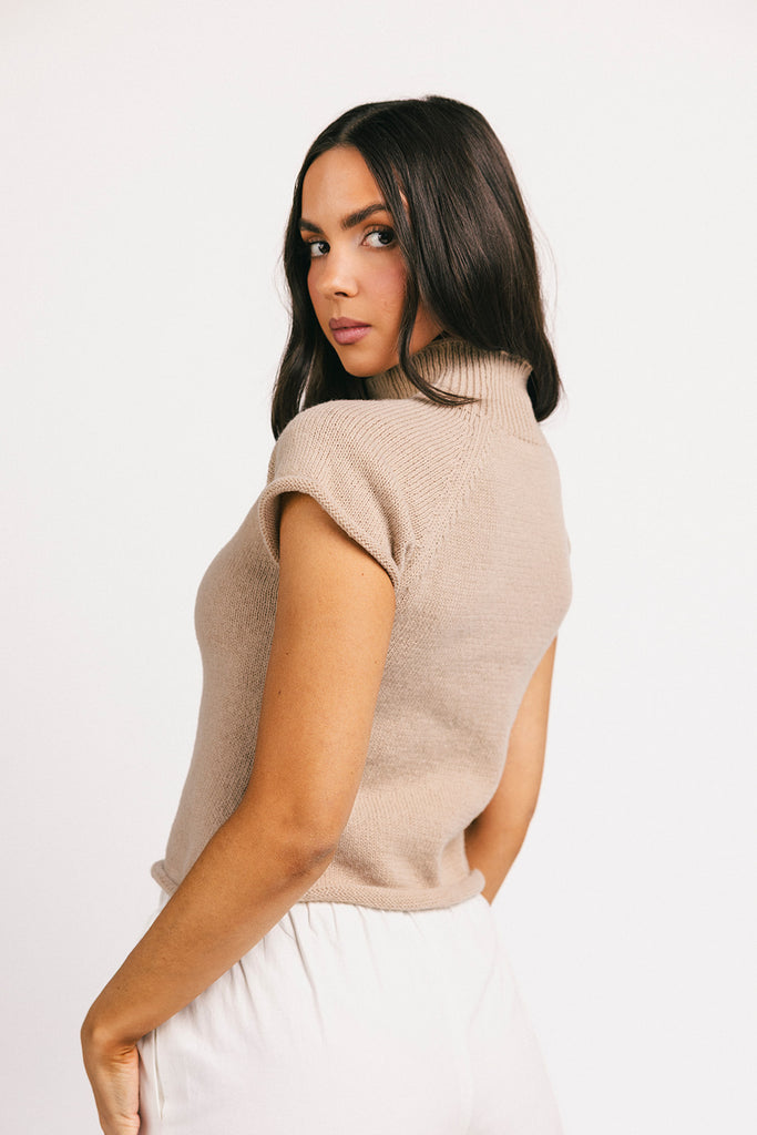 ciera button sweater // oat *zoco exclusive*
