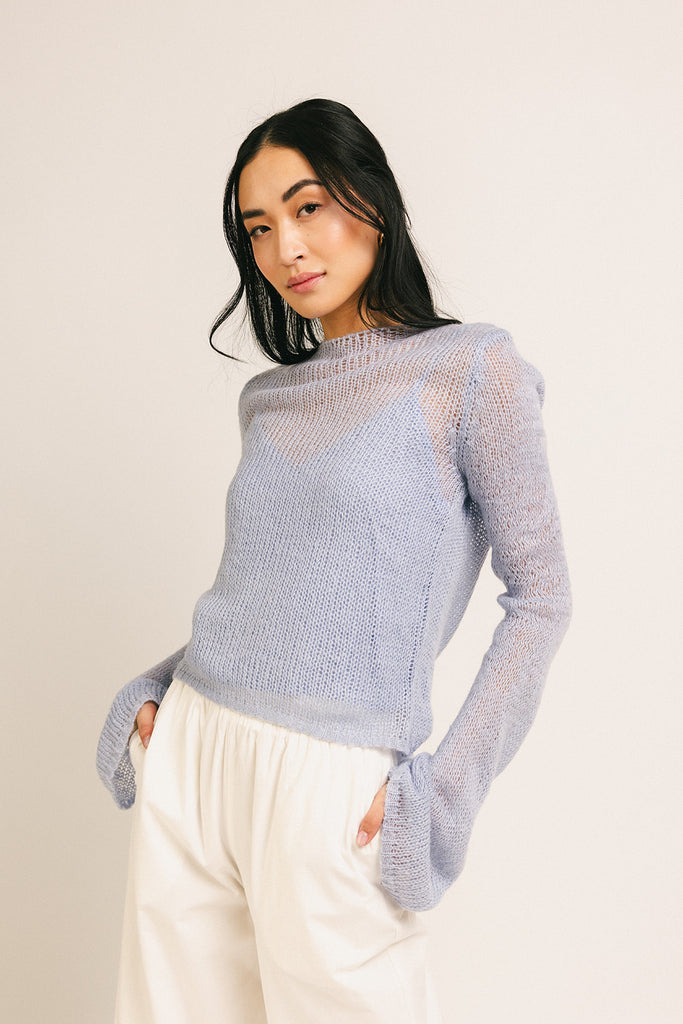 colette cami sweater // baby blue *zoco exclusive*