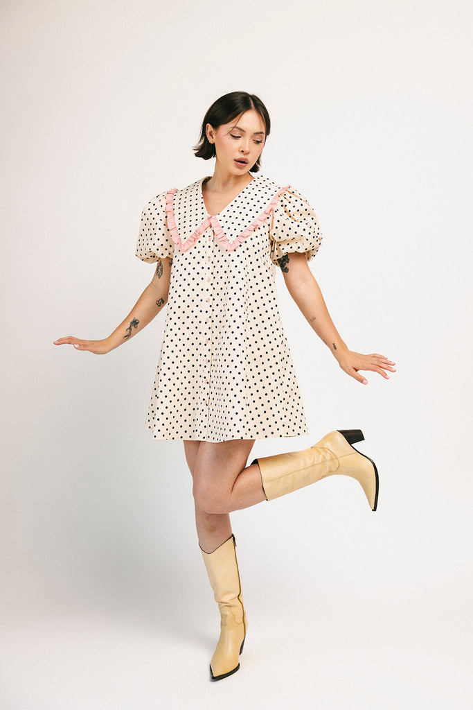 poppy collared dress // polka dot *zoco exclusives*