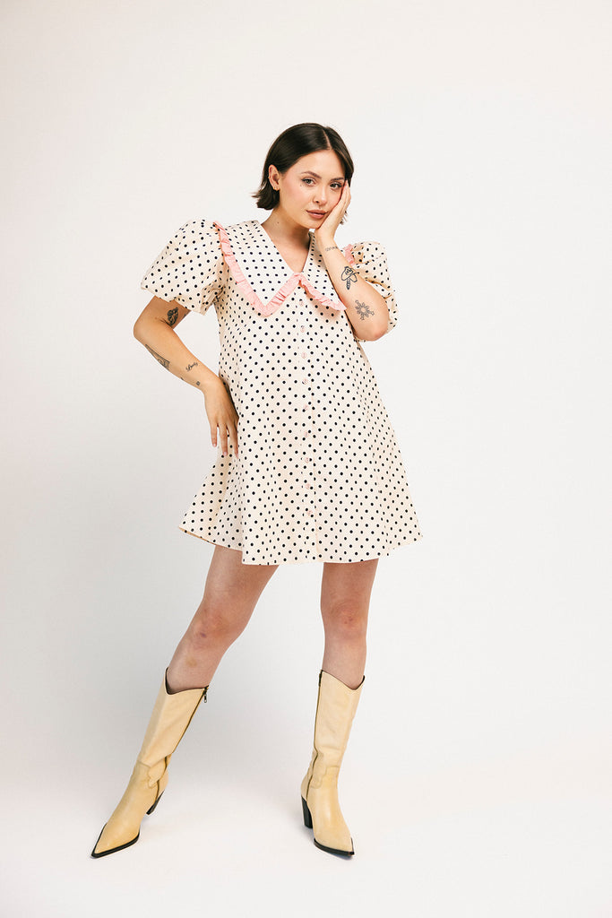 poppy collared dress // polka dot *zoco exclusives*