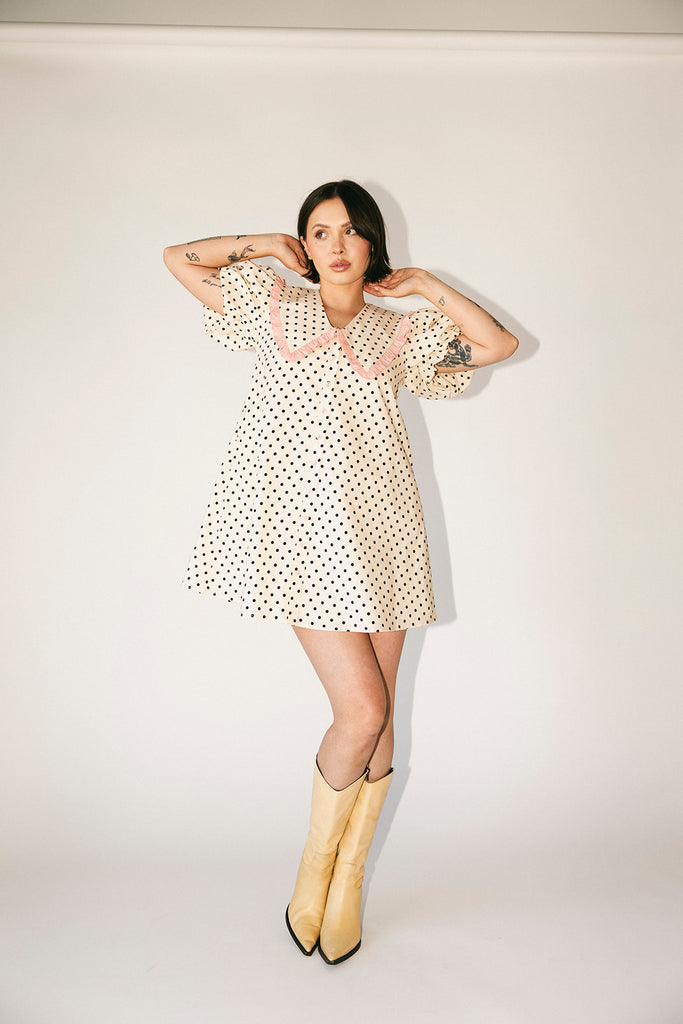 poppy collared dress // polka dot *zoco exclusives*