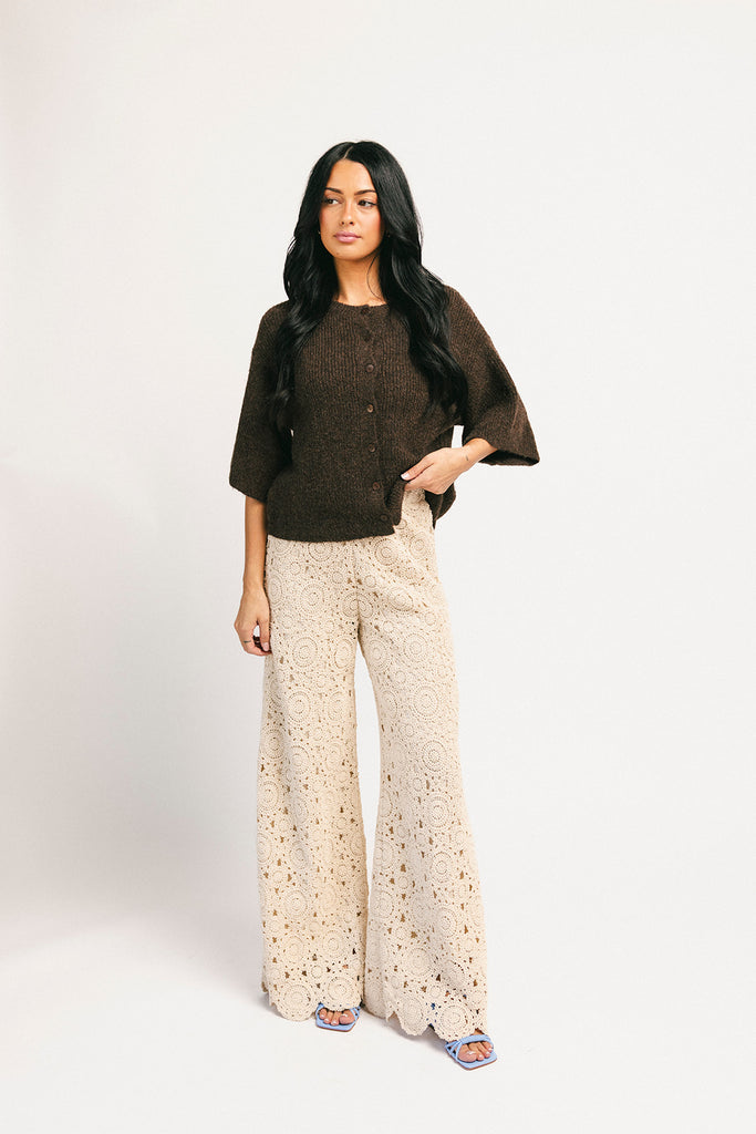 sabrina knit cardigan // chocolate *zoco exclusive*