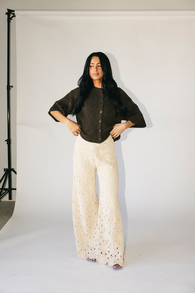 sabrina knit cardigan // chocolate *zoco exclusive*