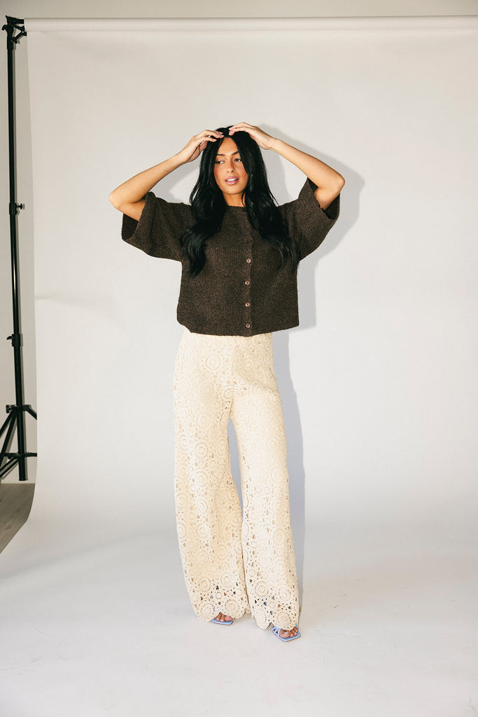 sabrina knit cardigan // chocolate *zoco exclusive*