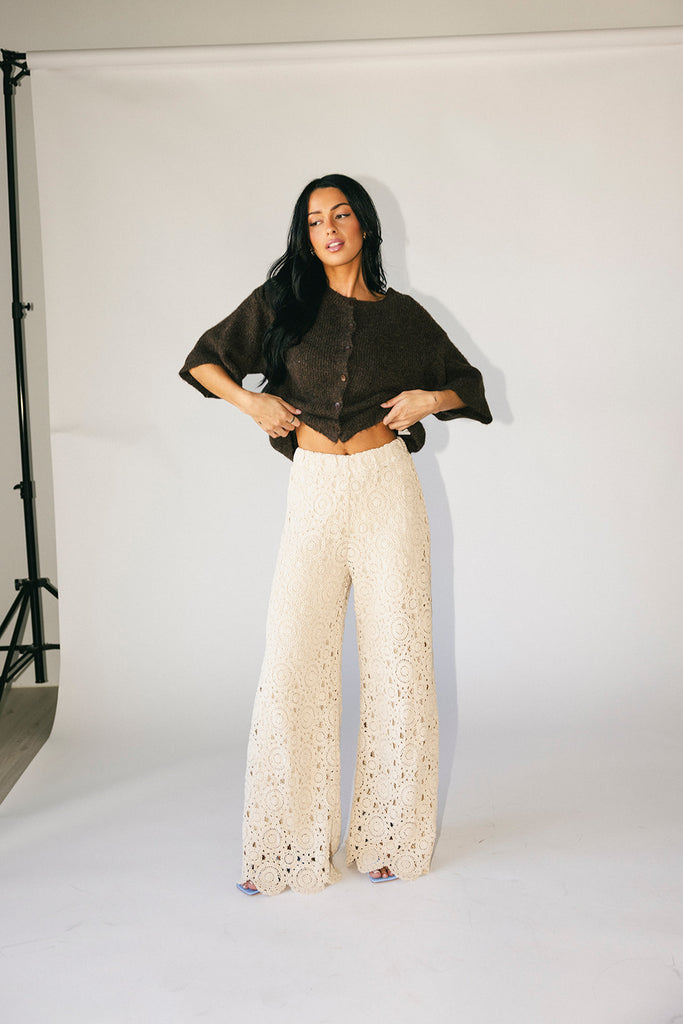 sabrina knit cardigan // chocolate *zoco exclusive*