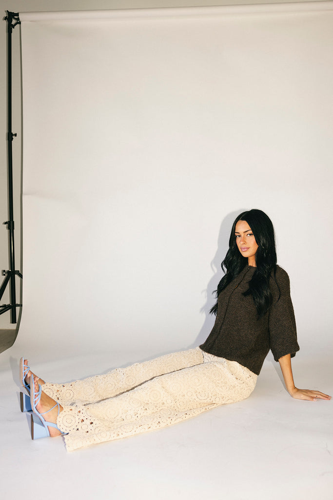 sabrina knit cardigan // chocolate *zoco exclusive*